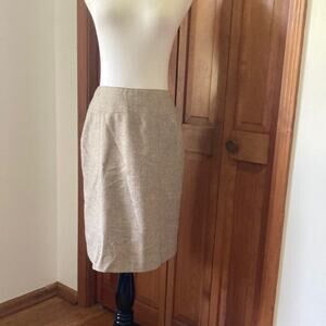 Banana Republic Oatmeal Wool Blend Pencil Skirt, Size 0